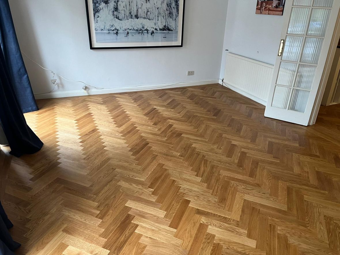 Oak herringbone, sitting room