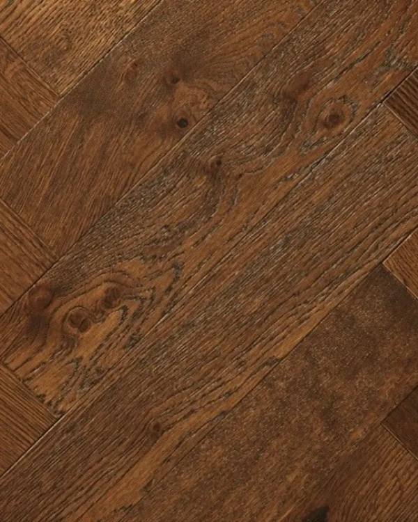 Antique Brown Herringbone Oak