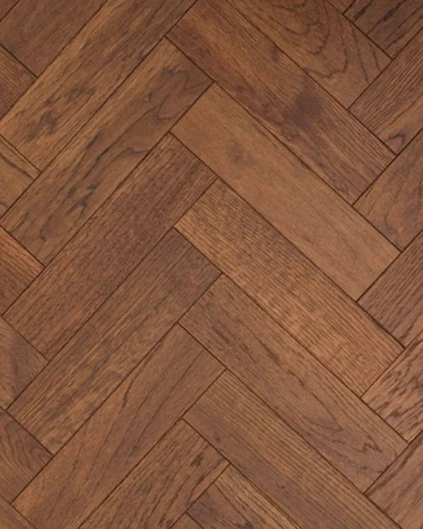 Dark Brown Herringbone Oak